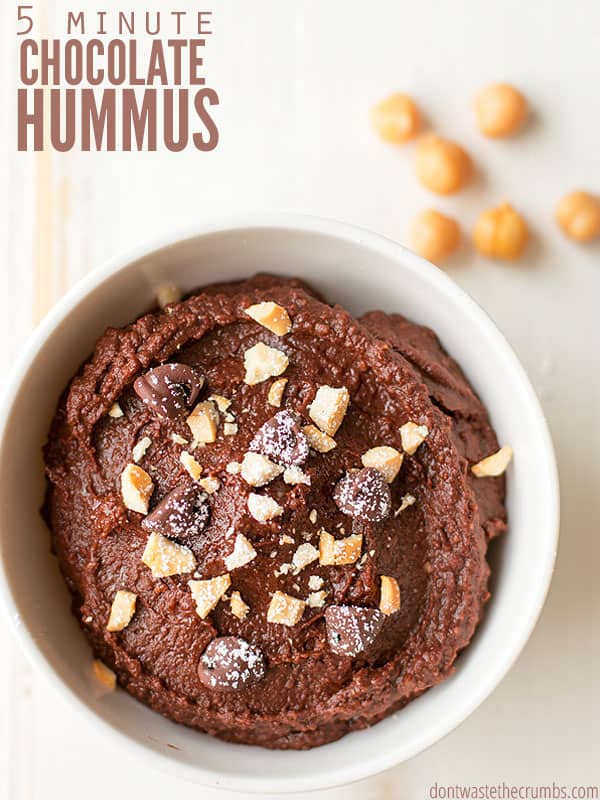 Homemade Chocolate Hummus: 5-Minute Brownie Batter Dip